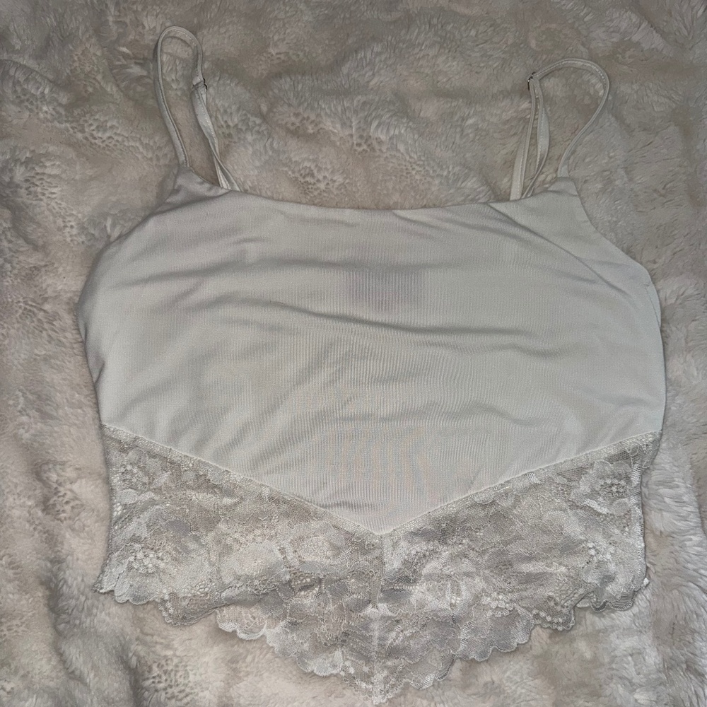 EDIKTED White Lace Tank Top